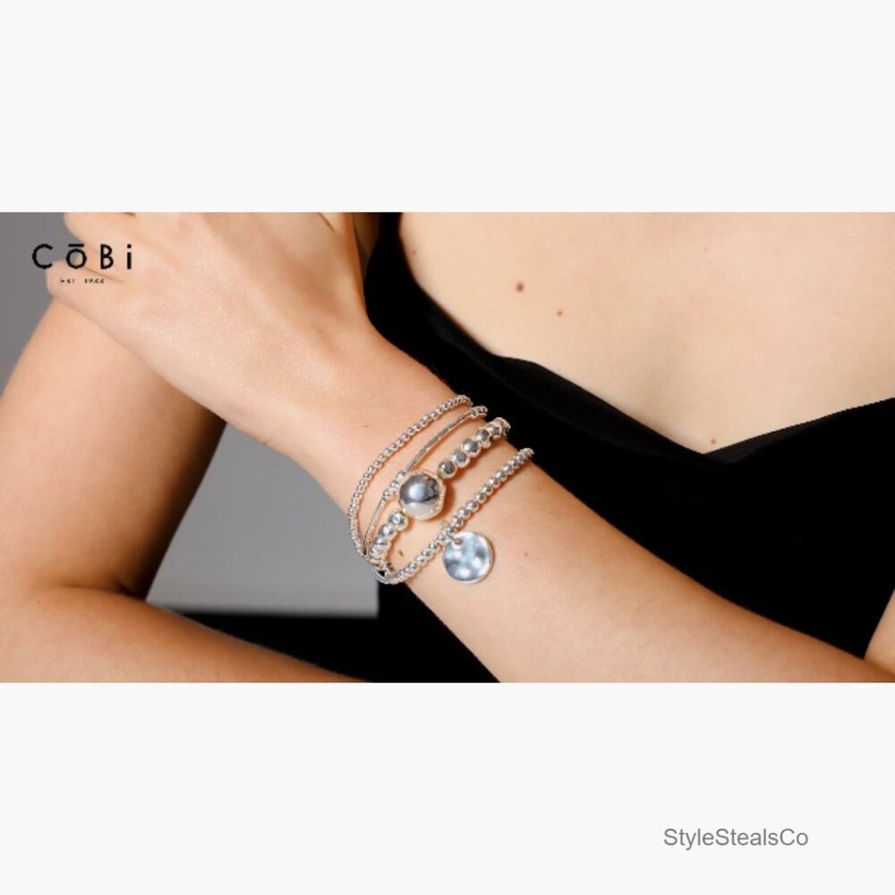 4 Layer Stretch Bracelet Stack With Disc & Ball C… - image 7